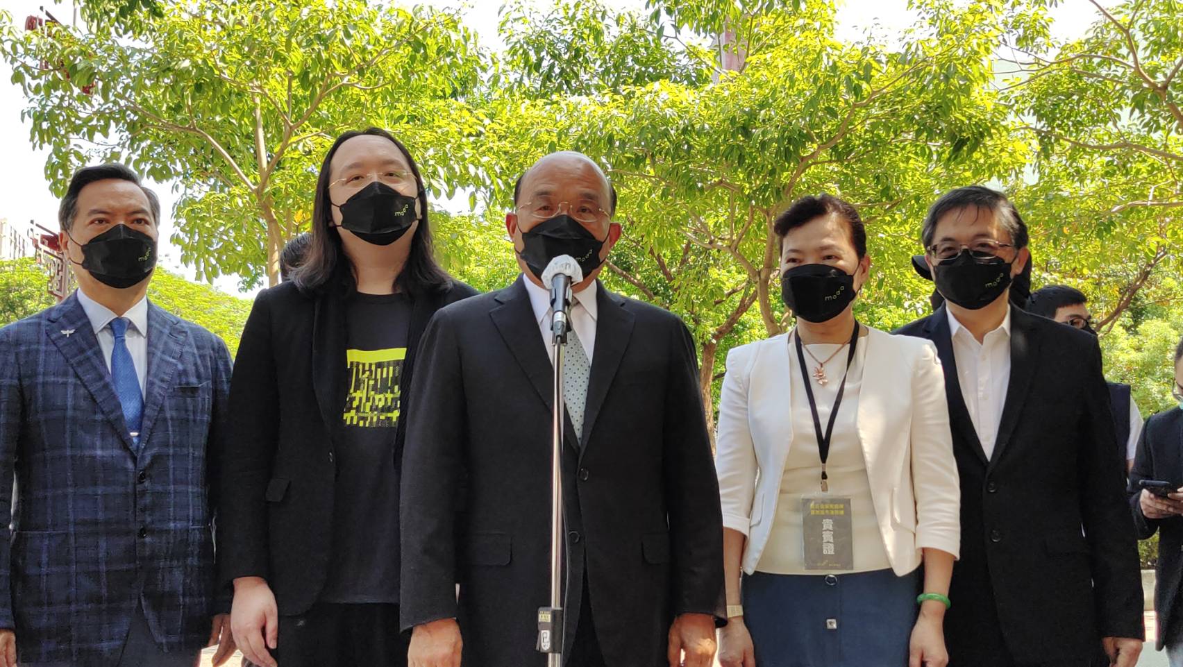 行政院長蘇貞昌表示，對於鴻海創辦人郭台銘對殺警案的指教，政府會虛心聆聽，勇於改進。(王韋婷攝)