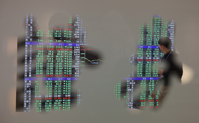 台股26日終場大跌285點，跌幅達1.74%。(圖：中央社)