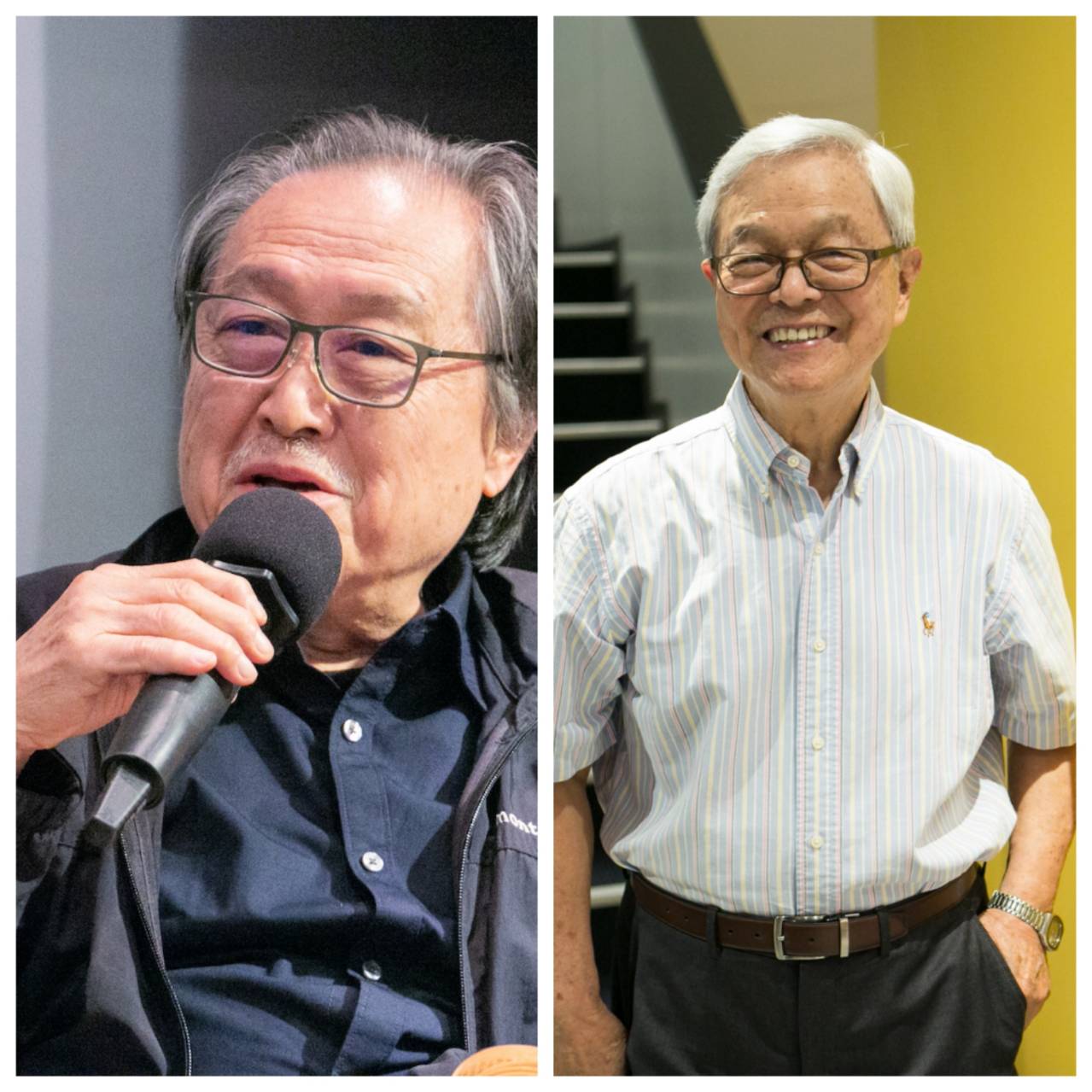 59屆金馬獎終身成就獎頒給賴成英(右)、張照堂(左)兩位藝術先鋒。(國家影視聽中心提供)