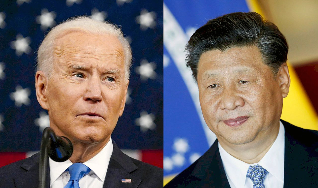 美國總統拜登(左)、中國國家領導人習近平(右)。(美聯社/達志影像/資料合成照)