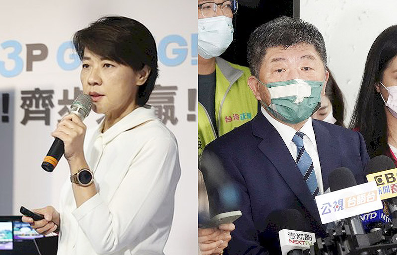 無黨籍台北市長參選人黃珊珊(左)、民進黨台北市長參選人陳時中(右)。(圖:中央社/資料合成照)