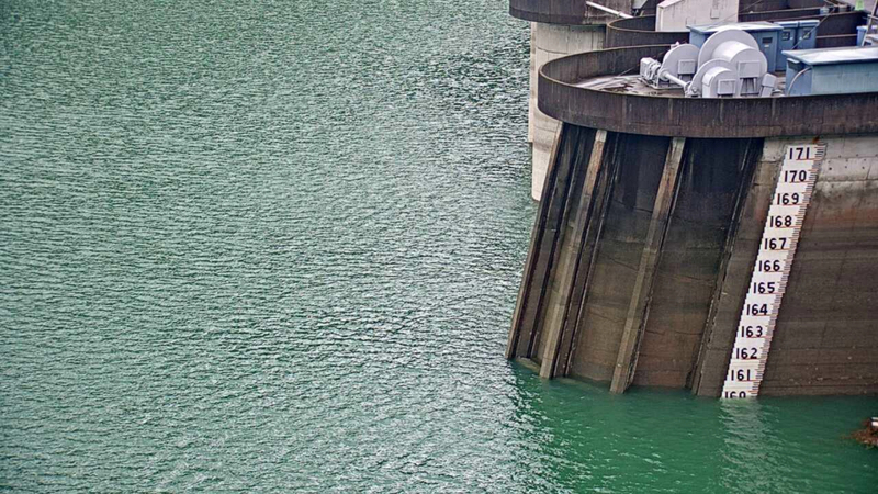 台北翡翠水庫管理局4日表示，颱風軒嵐諾帶來豐沛雨量，預估可為翡翠水庫增加1億立方公尺水量，評估今年底前大台北地區用水無虞。（台北翡翠水庫管理局提供）(圖：中央社)
