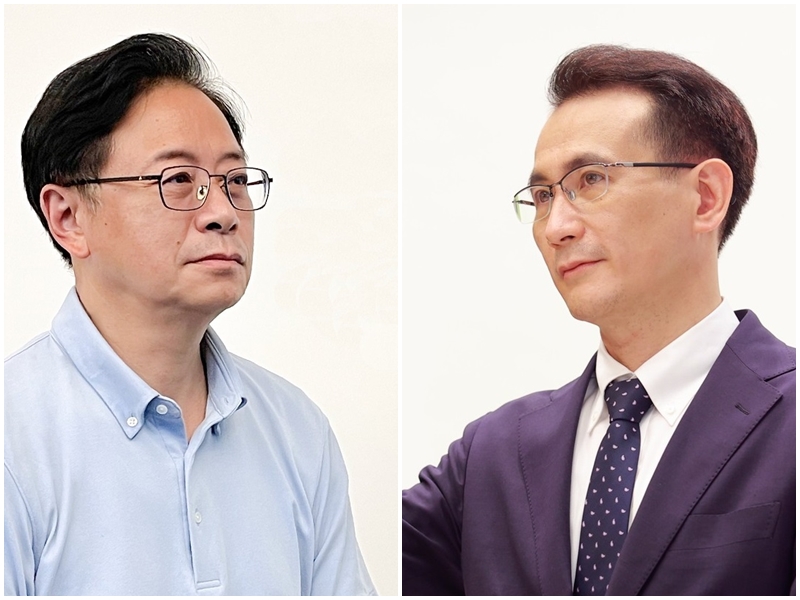 國民黨桃園市長候選人張善政表示研究案依《著作權法》是合法引用，民進黨候選人鄭運鵬則批評張善政沒有反省誠意。(合成圖)