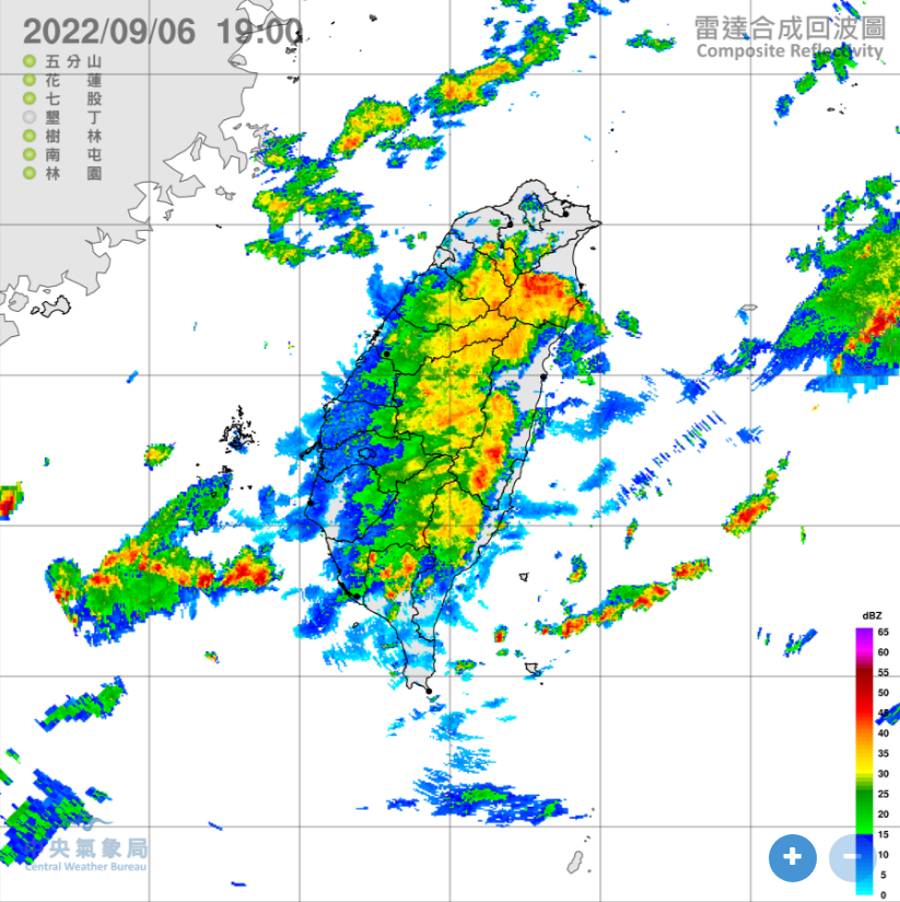 氣象局預報員陳伊秀表示，7日有微弱東北風影響，天氣仍然不穩定，各地有短暫陣雨或雷雨。(圖:中央氣象局)