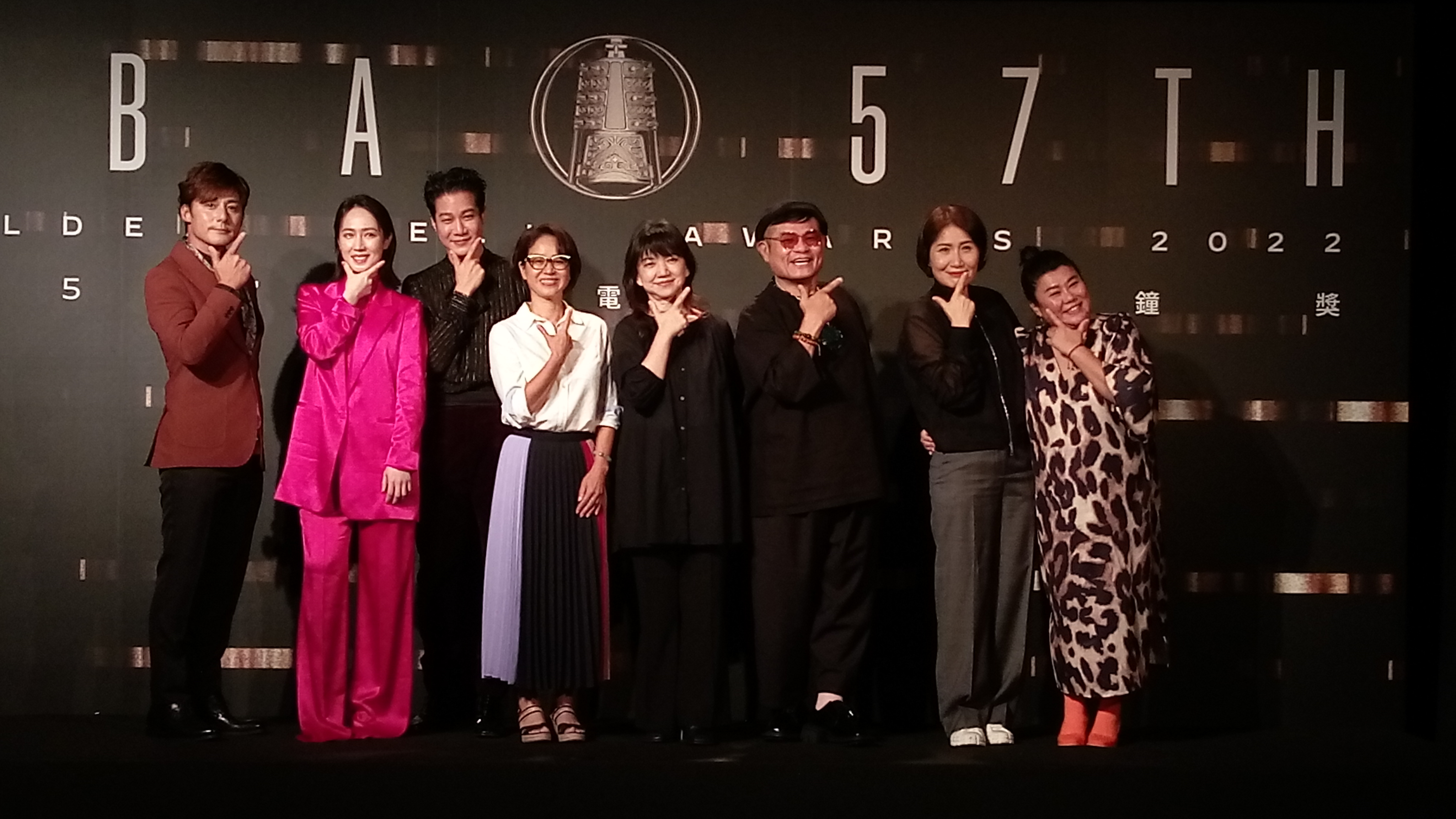 電視金鐘獎邀請多位電視人擔任揭獎嘉賓，揭曉各獎項入圍名單。(陳國維 攝)