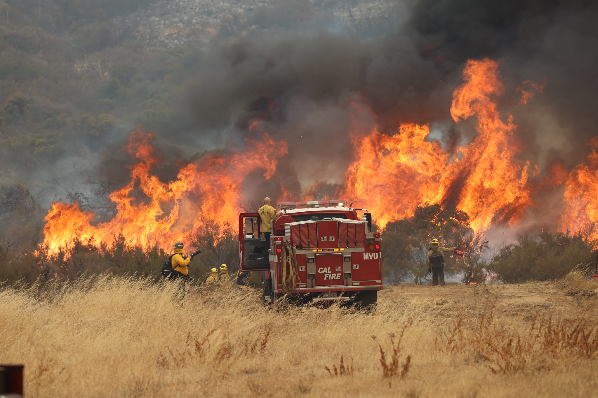 加州高溫野火延燒。示意圖。 (圖:CALFIRE)