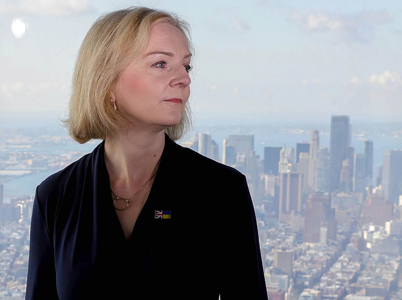 英國首相特拉斯。（英國首相辦公室提供） (圖：中央社)