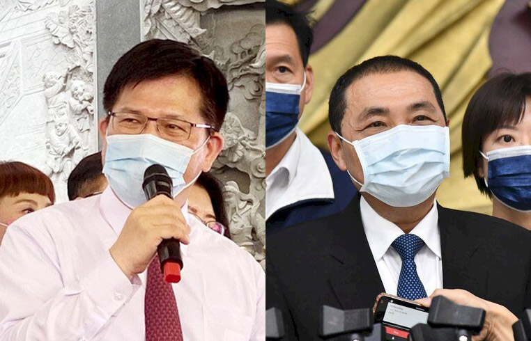 民進黨新北市長參選人林佳龍(左)質疑新北市長侯友宜(右)的博士學位。(資料合成照／中央社)