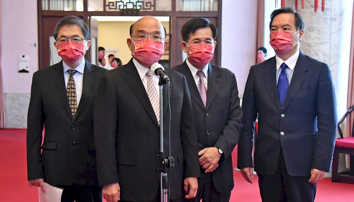 媒體報導，年底縣市長選舉是閣揆保衛戰。行政院長蘇貞昌26日表示，閣揆保衛行政團隊的效率，不是選舉。(行政院提供)