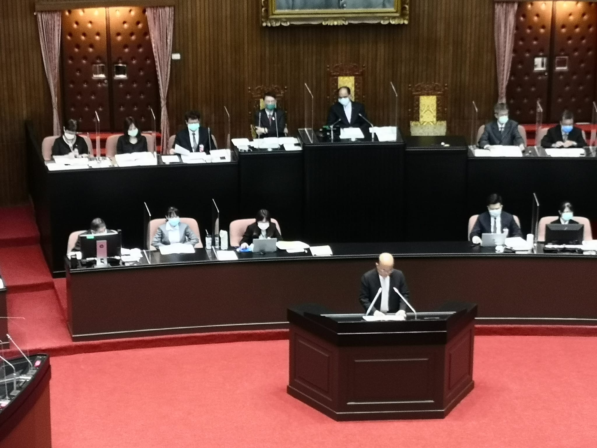 蘇揆27日再度受邀赴立法院施政報告。(劉玉秋 攝)