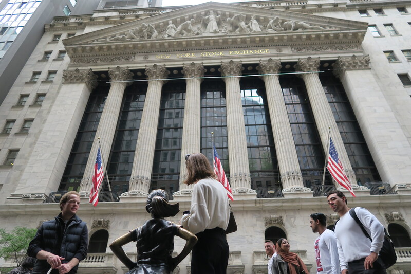 美股11日漲跌互見 ，道瓊工業股價小漲36點，圖為紐約證券交易所。 (資料照片/中央社)