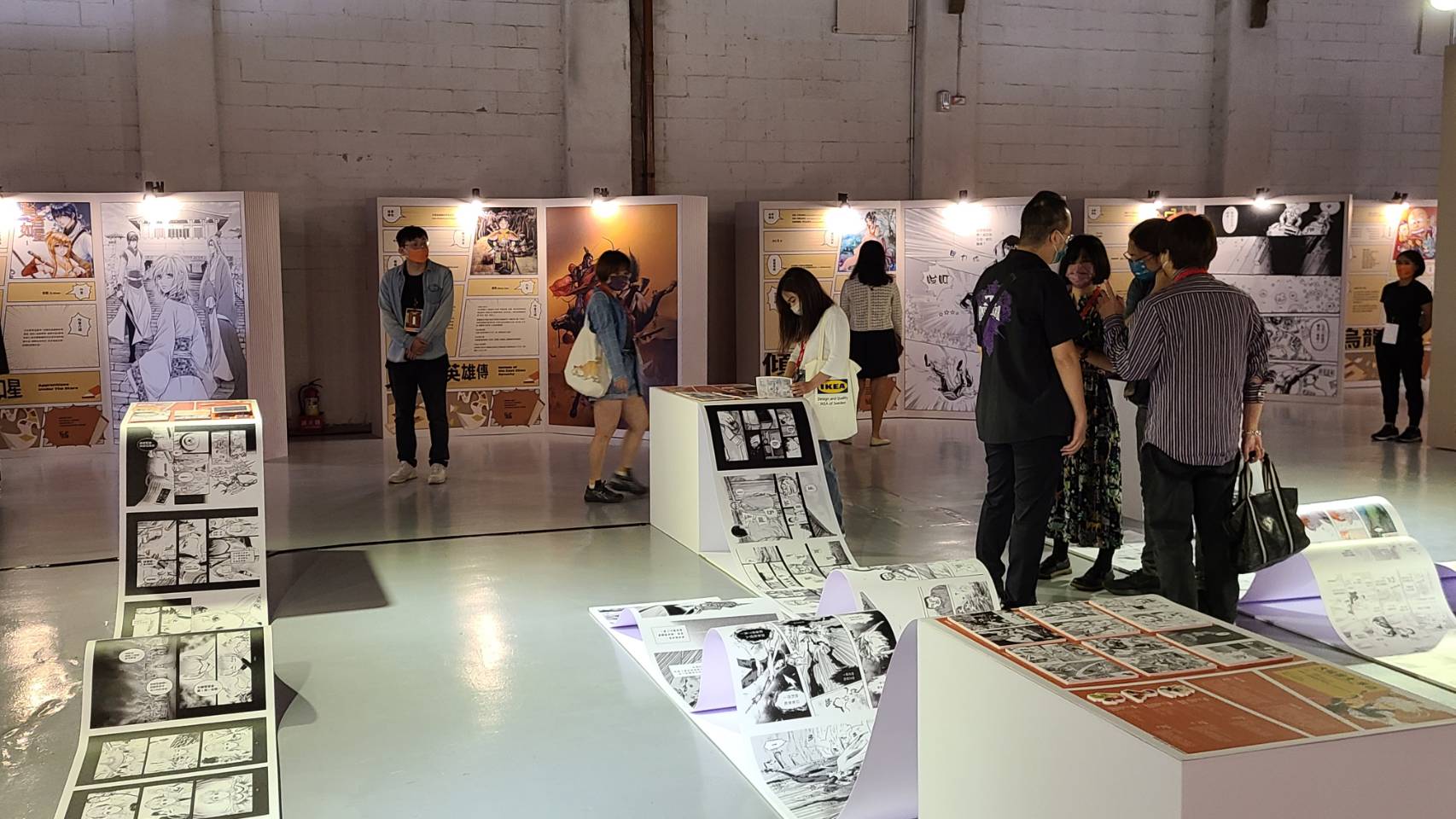 第13屆金漫獎實體特展以「Move on! 台漫的征途」為主題，藉「征途」比喻創作漫長而孤獨的養成過程，並讓大眾認識台漫的多元風貌。(江昭倫 攝)
