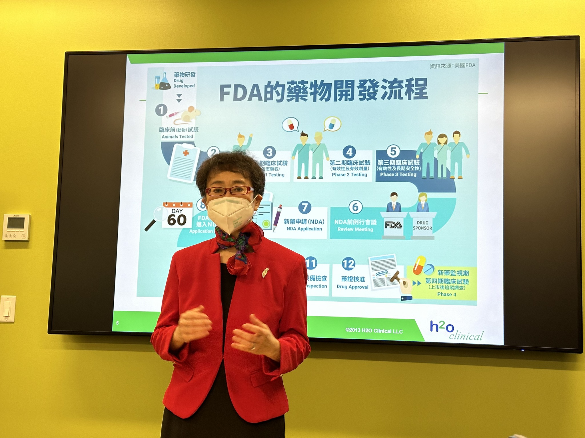 僑務委員白越珠隔海賀111年雙十國慶。(謝佳興 攝)