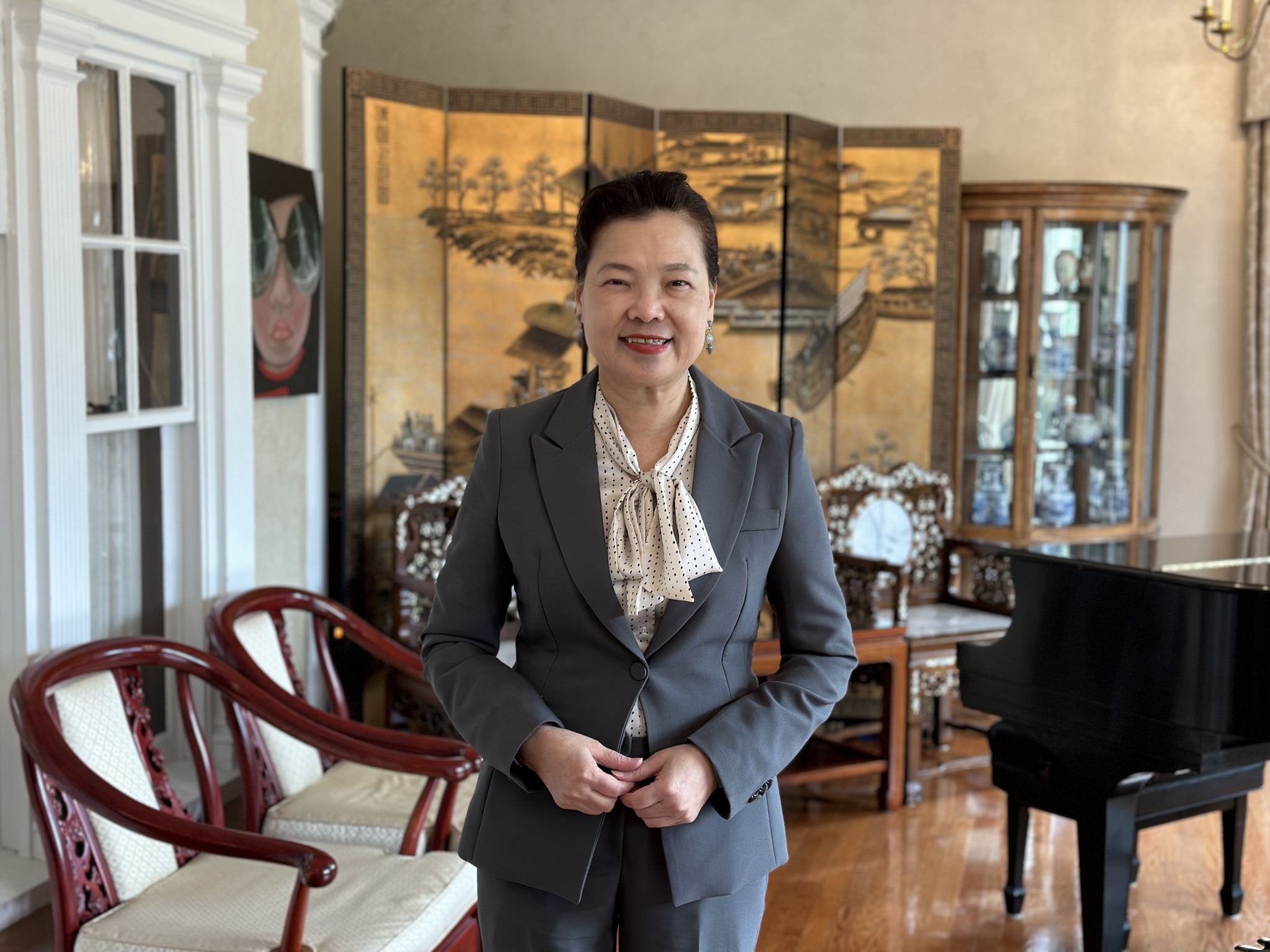 經濟部長王美花將於美東時間14日訪問矽谷半導體業者，她並設下目標，盼能促成新台幣300億元的投資及訂單。(謝佳興 攝)
