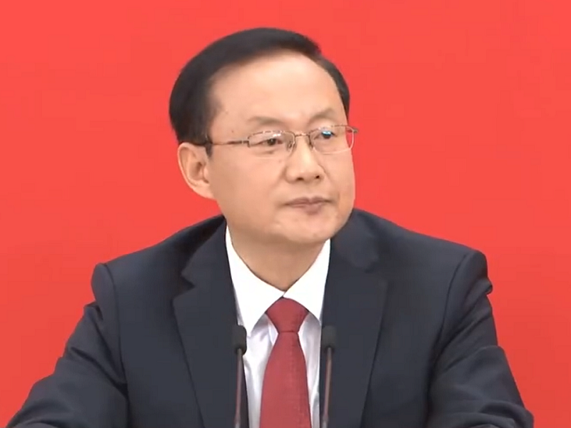 中共二十大新聞發言人孫業禮宣布，中共二十大將於10月22日結束。(圖擷自微博)