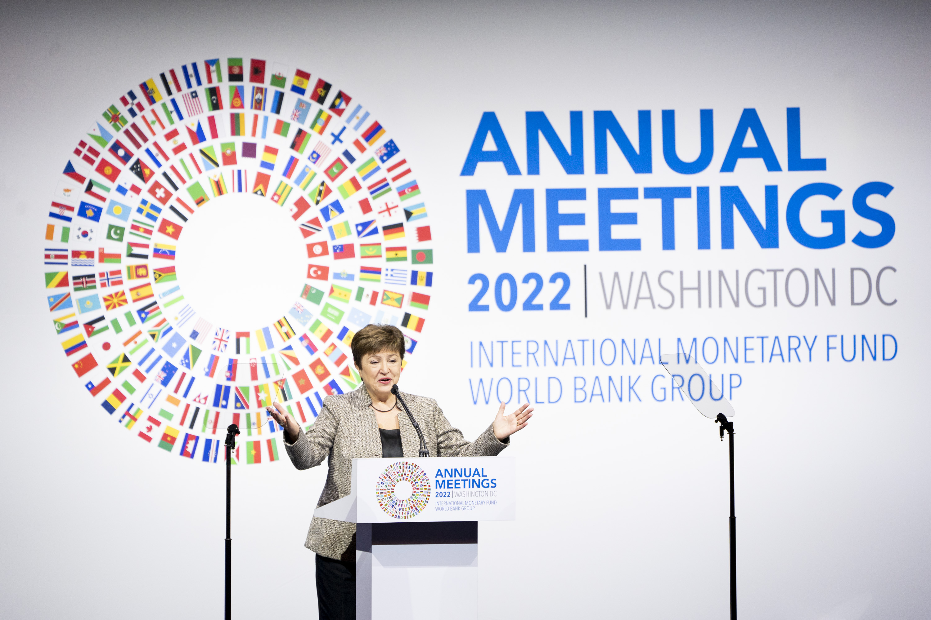 IMF總裁喬治艾娃(Kristalina Georgieva)出席年會。 (圖:推特@KGeorgieva)