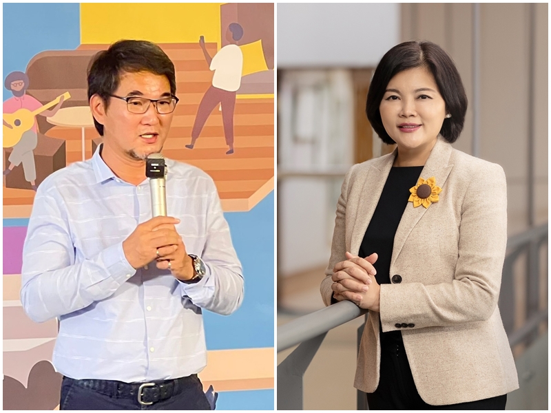 民進黨雲林縣長參選人劉建國，競選連任的雲林縣長張麗善。(合成圖/臉書)