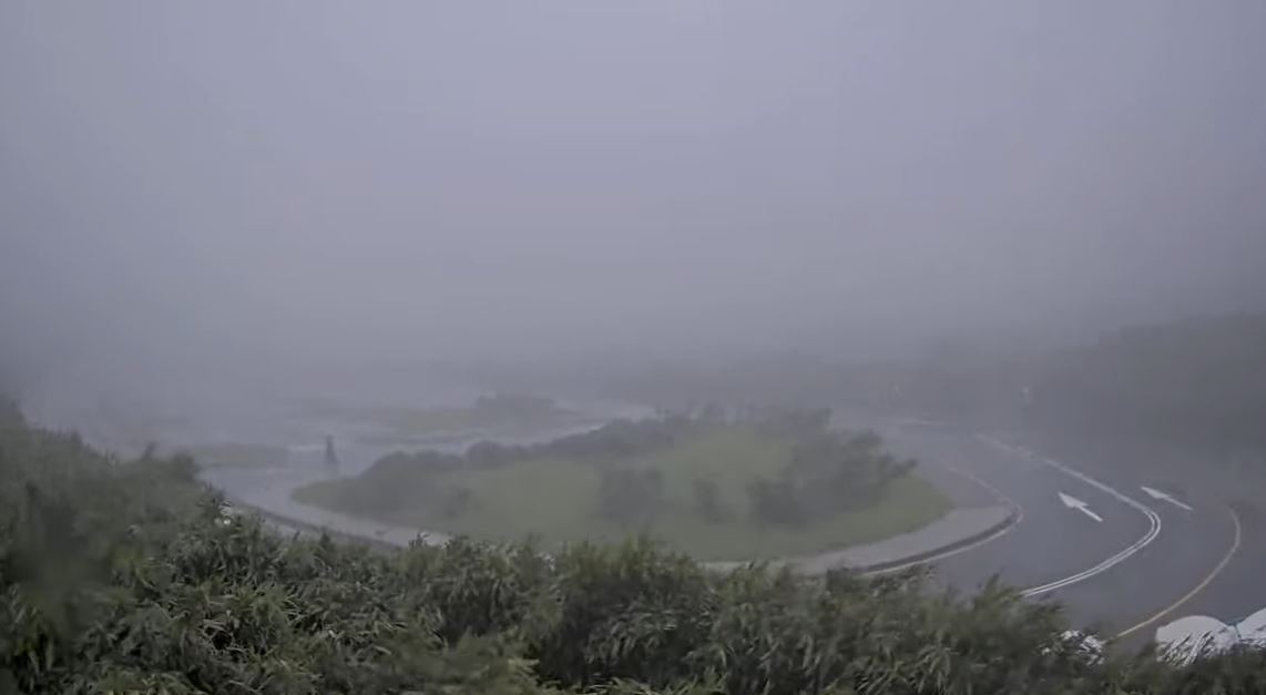 陽金公路土石崩落排除 陽明山國家公園關閉(圖取自陽明山國家公園即時影像)