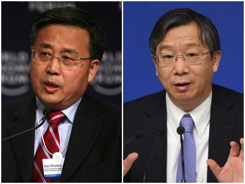 中國銀保監會主席郭樹清(左)、人民銀行行長易綱。(合成圖)