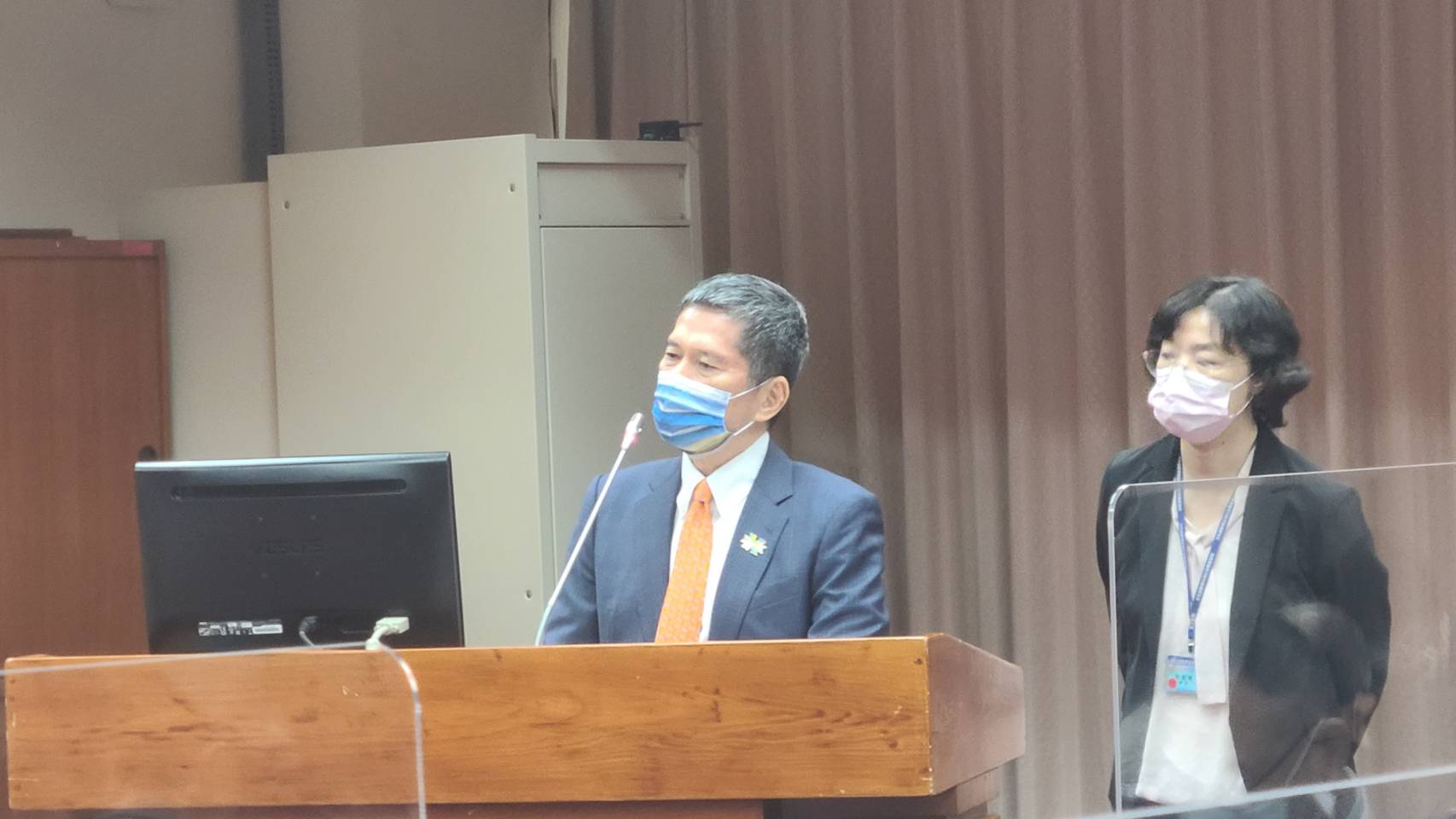 文化部長李永得24日在立法院教委會備詢。(江昭倫 攝)