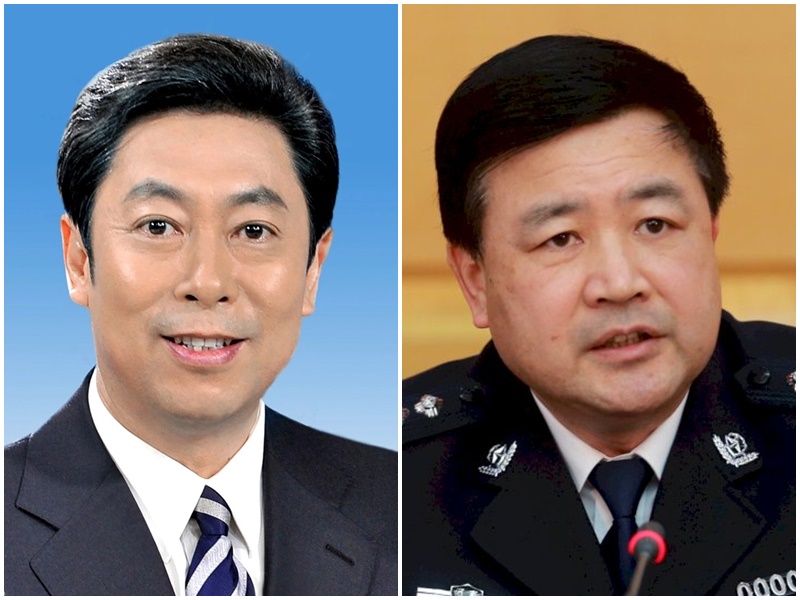 中國公安部部長王小洪(右)、中國國家安全部部長陳文清。(合成圖)