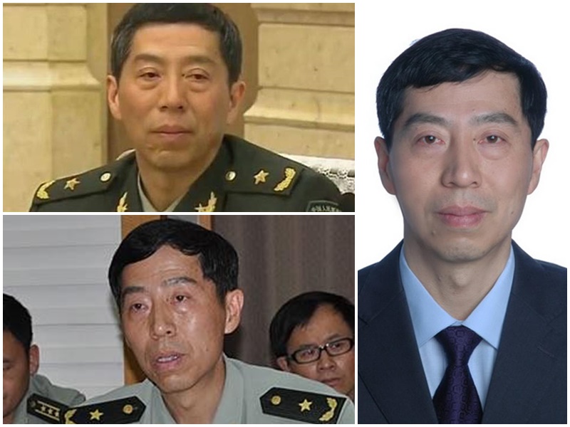 中共中央軍委裝備發展部部長李尚福。合成圖。(微博)
