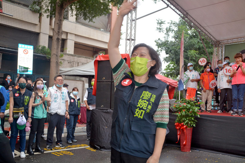 民進黨新北市長參選人林佳龍的妻子廖婉如。(資料照／中央社)
