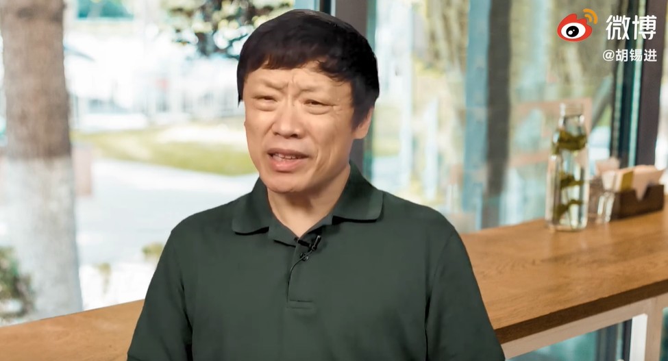 中國《環球時報》前總編輯胡錫進。(微博)