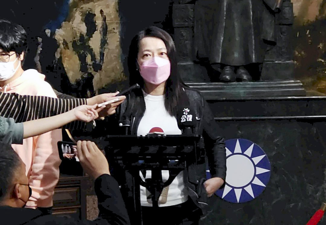 國民黨組發會主委許宇甄。(王韋婷攝)