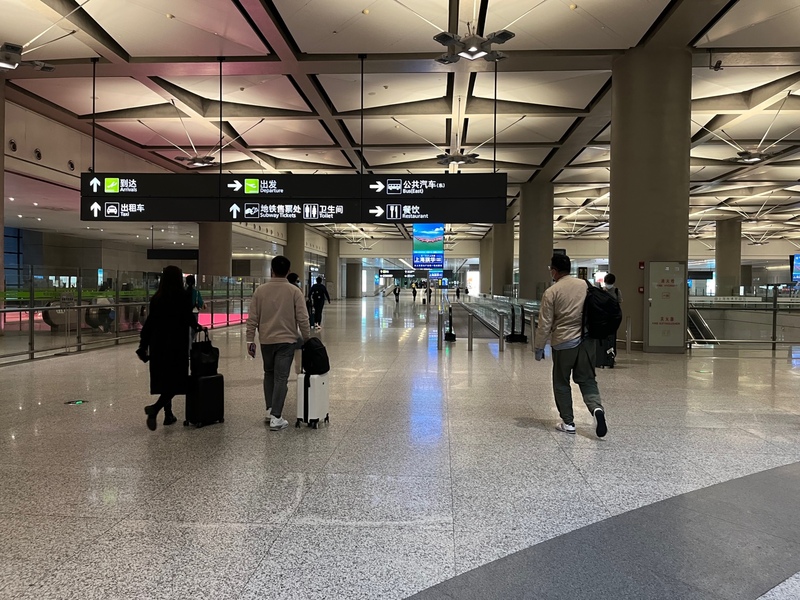 圖為虹橋機場2號航站樓。(資料照片/中央社)