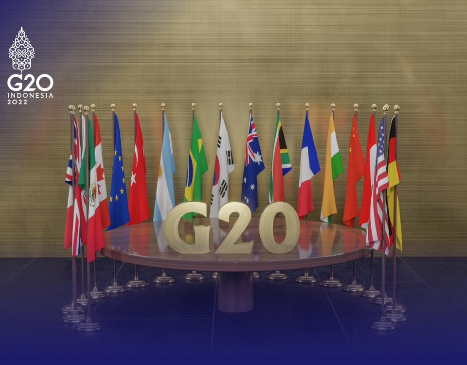 G20財政部長13日的聯合公報中，並未提及以色列和巴勒斯坦武裝組織哈瑪斯之間的衝突。(圖:G20 Indonesia 臉書)
