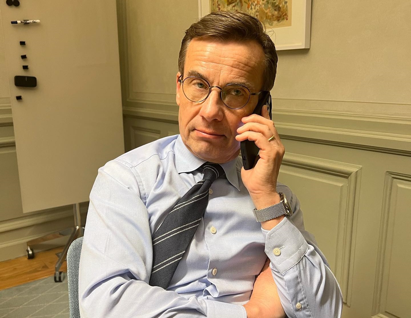 瑞典總理克里斯特森表示，斯德哥爾摩將向烏克蘭提供價值達30億瑞典克朗(2.87億美元)的新軍事援助。(圖：Ulf Kristersson臉書)