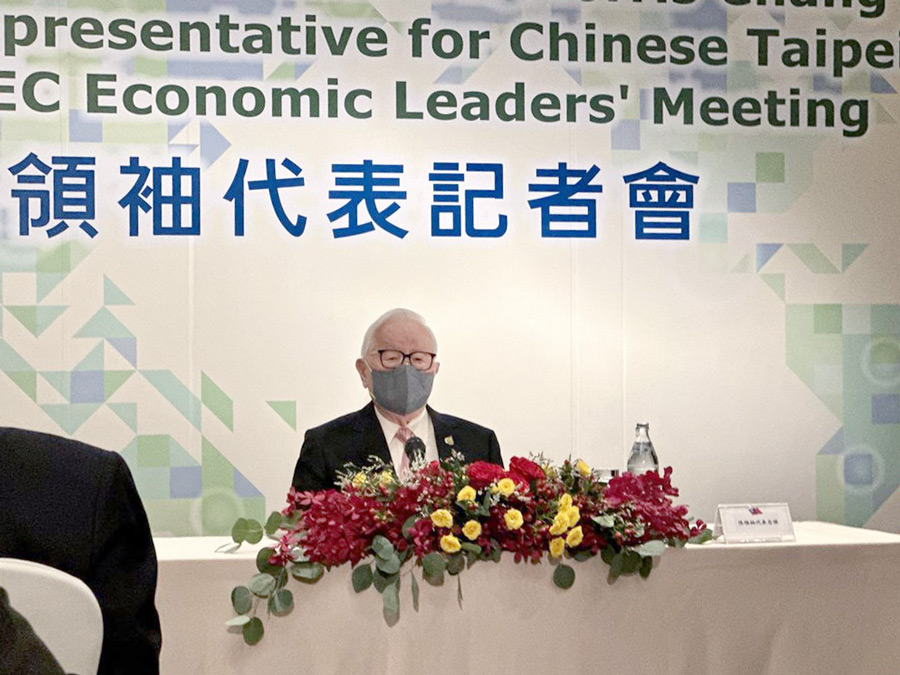 APEC我國領袖代表張忠謀。(謝佳興 攝)