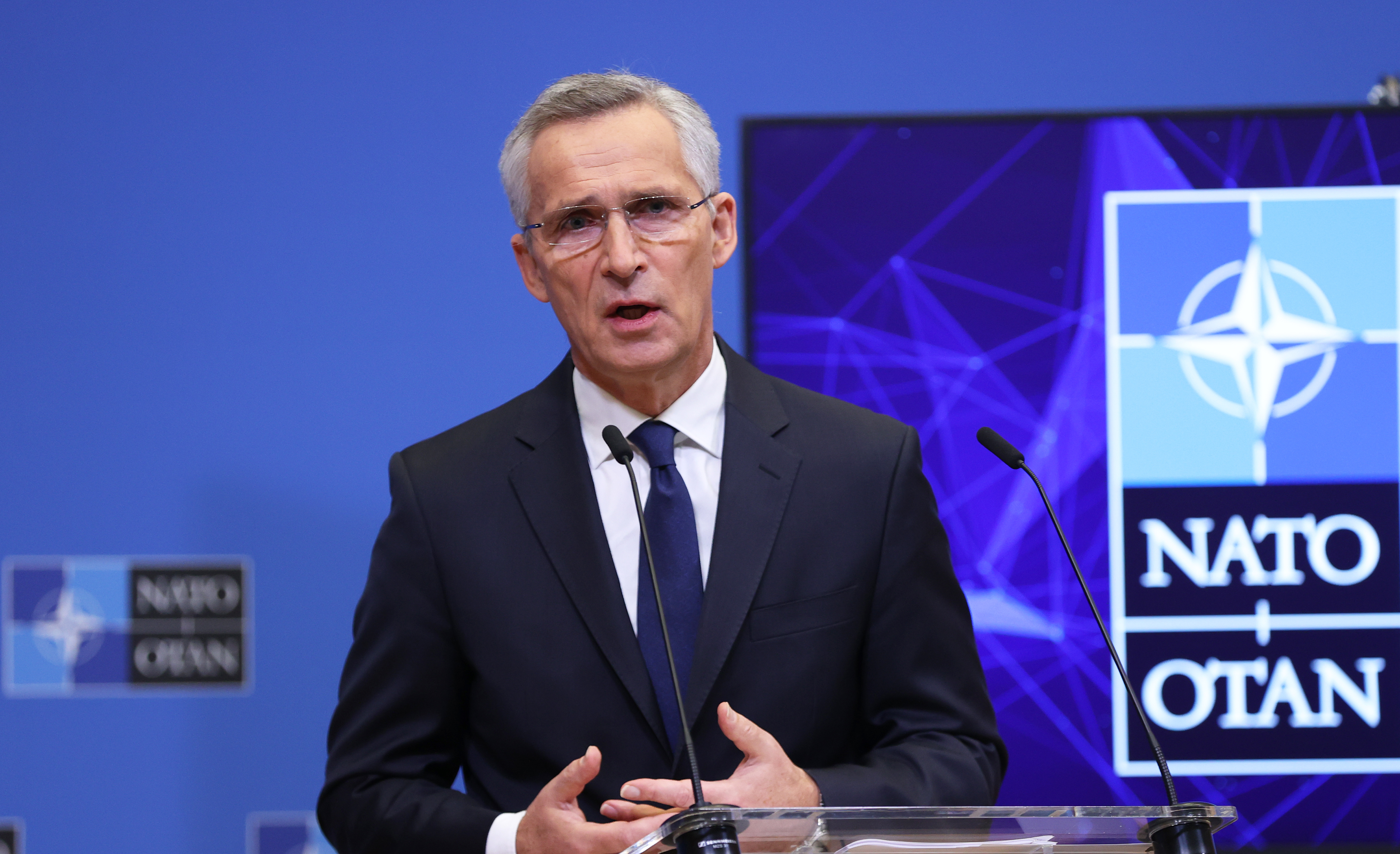北大西洋公約組織(NATO)秘書長史托騰柏格(Jens Stoltenberg)。(資料照片/ AFP)