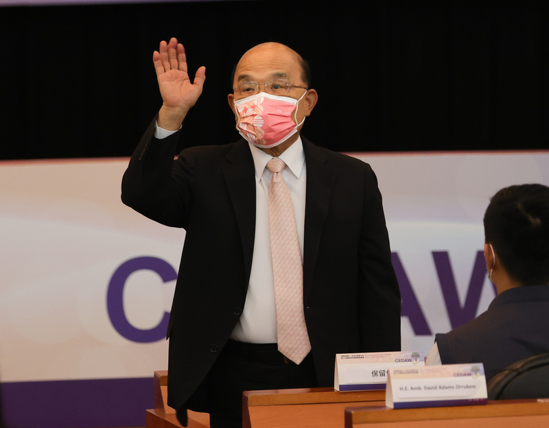 行政院長蘇貞昌28日出席CEDAW第4次國家報告國際審查會議時表示，政府會集合眾人的力量，持續從各方面努力，精進各項性平與人權保障工作。(圖:中央社)