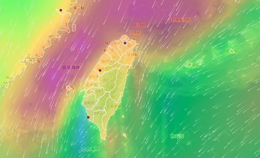 東北季風增強清晨低溫續降 熱低壓路徑對台暫無影響(圖取自氣象局)