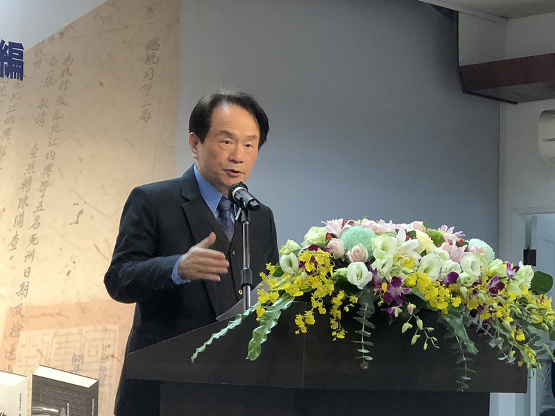 國史館館長陳儀深18日出席「戰後台灣政治史料」新書發表暨座談。(圖：中央社)