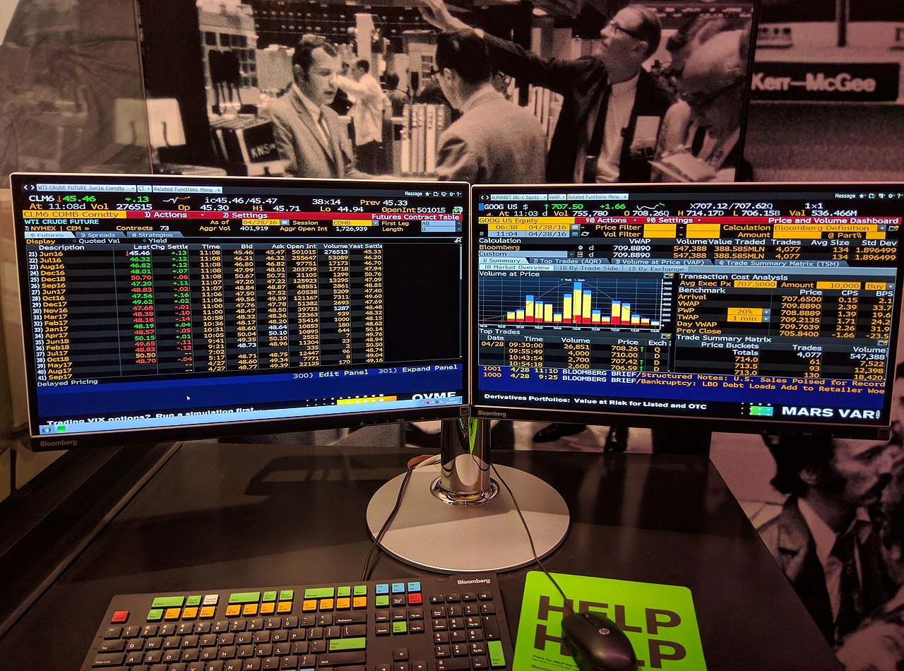 圖為美國媒體巨擘彭博(Bloomberg L.P.)終端機設備。(圖：取自維基百科)
