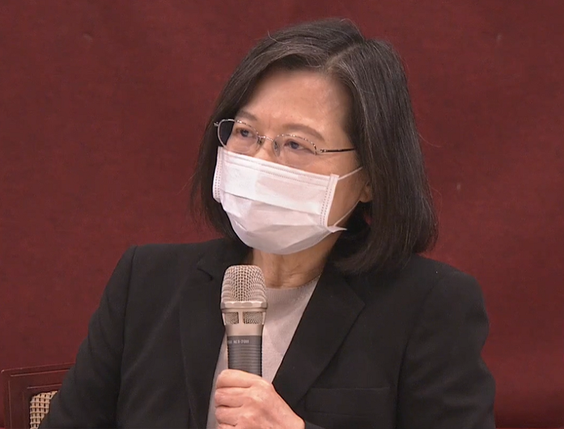 總統受訪時直言，她認為賴清德是適合的總統接班人選。(圖擷自蔡英文總統臉書)