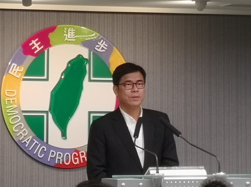 民進黨代理黨主席陳其邁28日表示，賴清德是適合的總統候選人。（劉玉秋 攝）