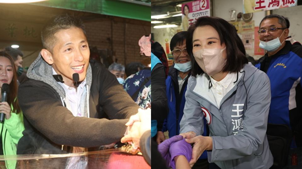 台北市第3選區立委補選民進黨候選人吳怡農、國民黨候選人王鴻薇。(合成圖／中央社)