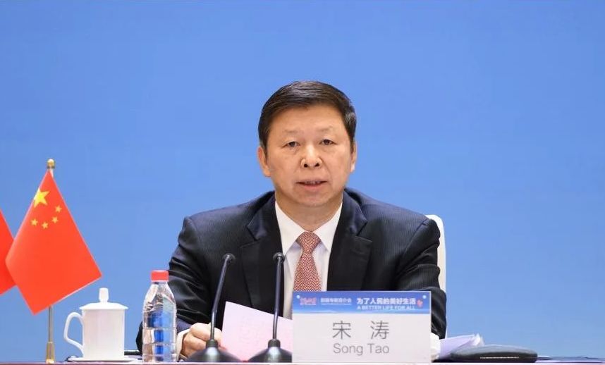 中國新任國台辦主任宋濤。（圖:翻攝自中共中央對外聯絡部）