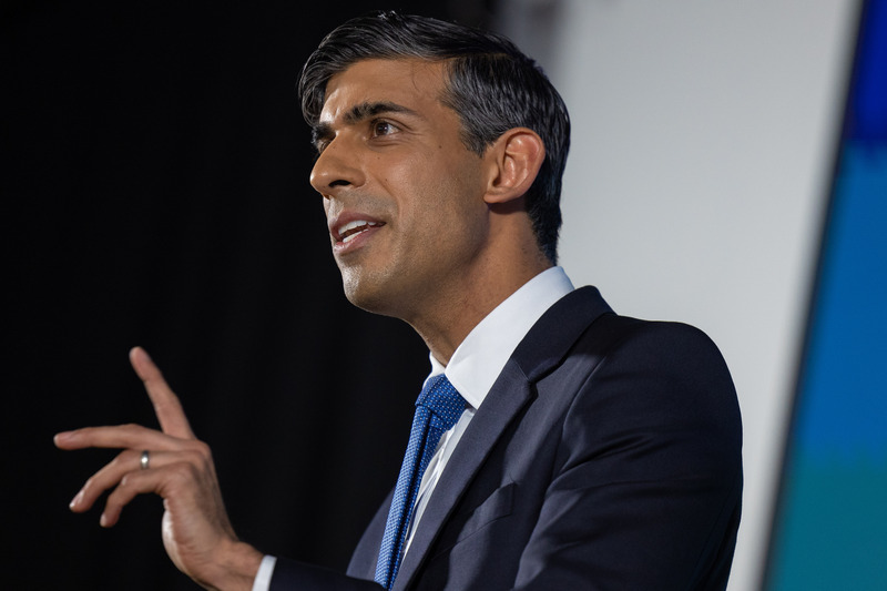 英國首相蘇納克。（英國首相府提供） (圖：中央社)