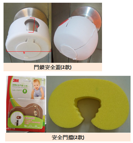 門鎖安全蓋與門檔。(靖娟基金會提供)