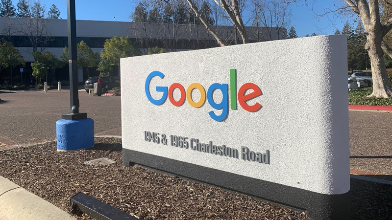 科技公司陸續宣布裁員，資遣方案受到員工關注。圖為Google總部一隅。(圖：中央社)