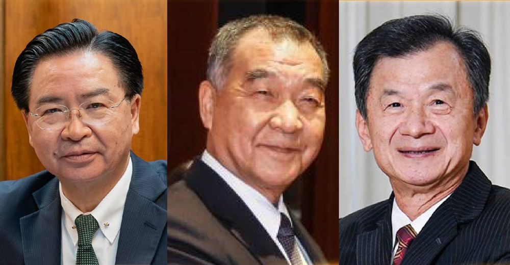 外交部長吳釗燮、國防部長邱國正、陸委會主委邱太三。(圖取自陳建仁臉書)