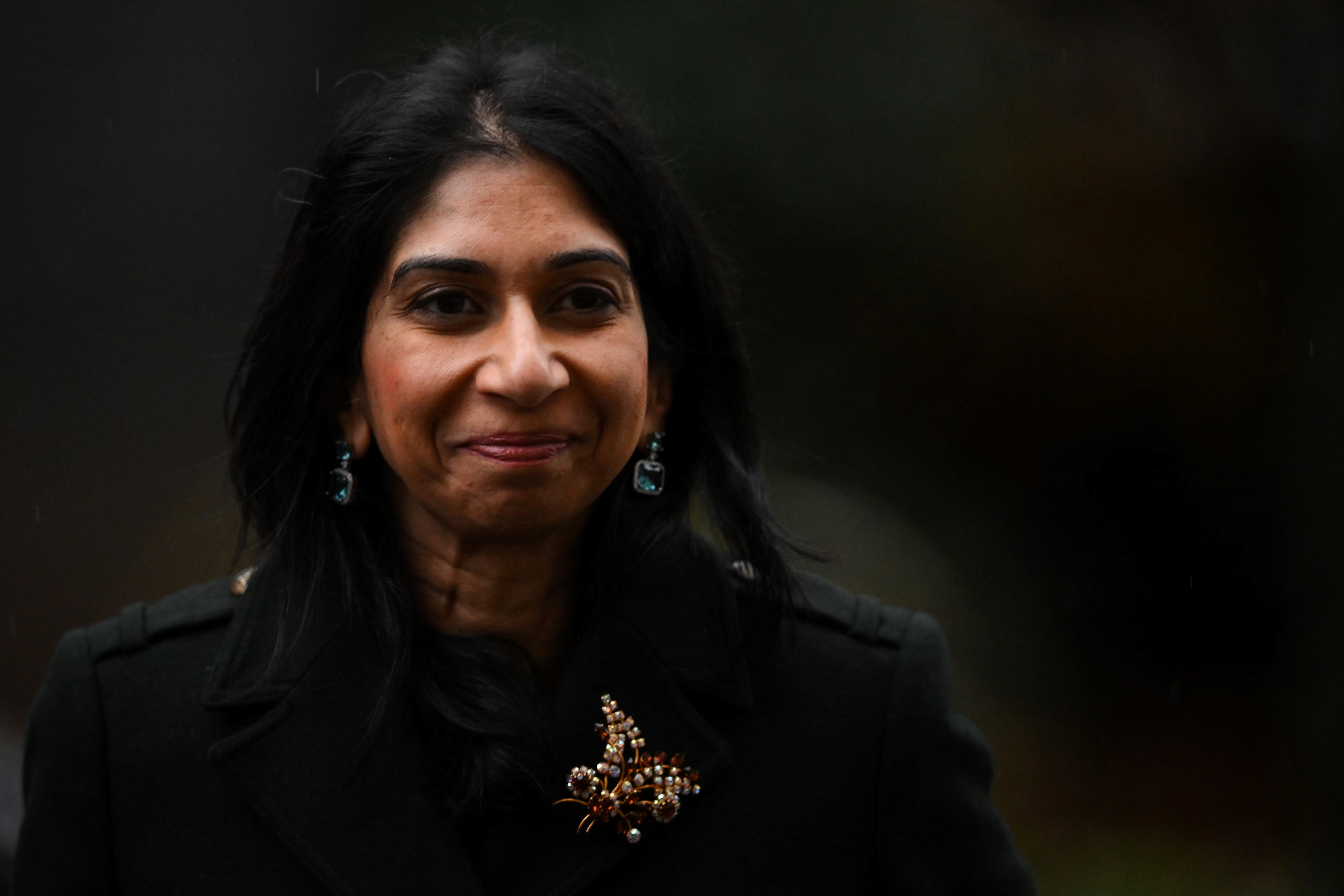 英國內政大臣布瑞弗曼(Suella Braverman)。 (AFP)