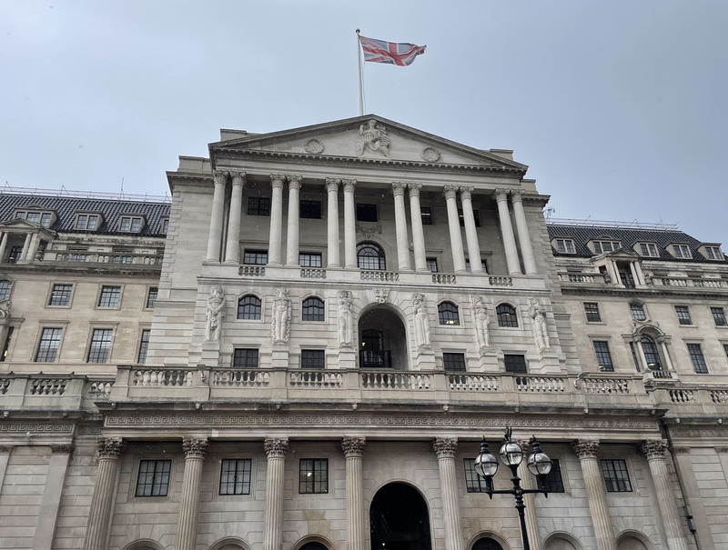 圖為英格蘭銀行。 (圖：中央社)