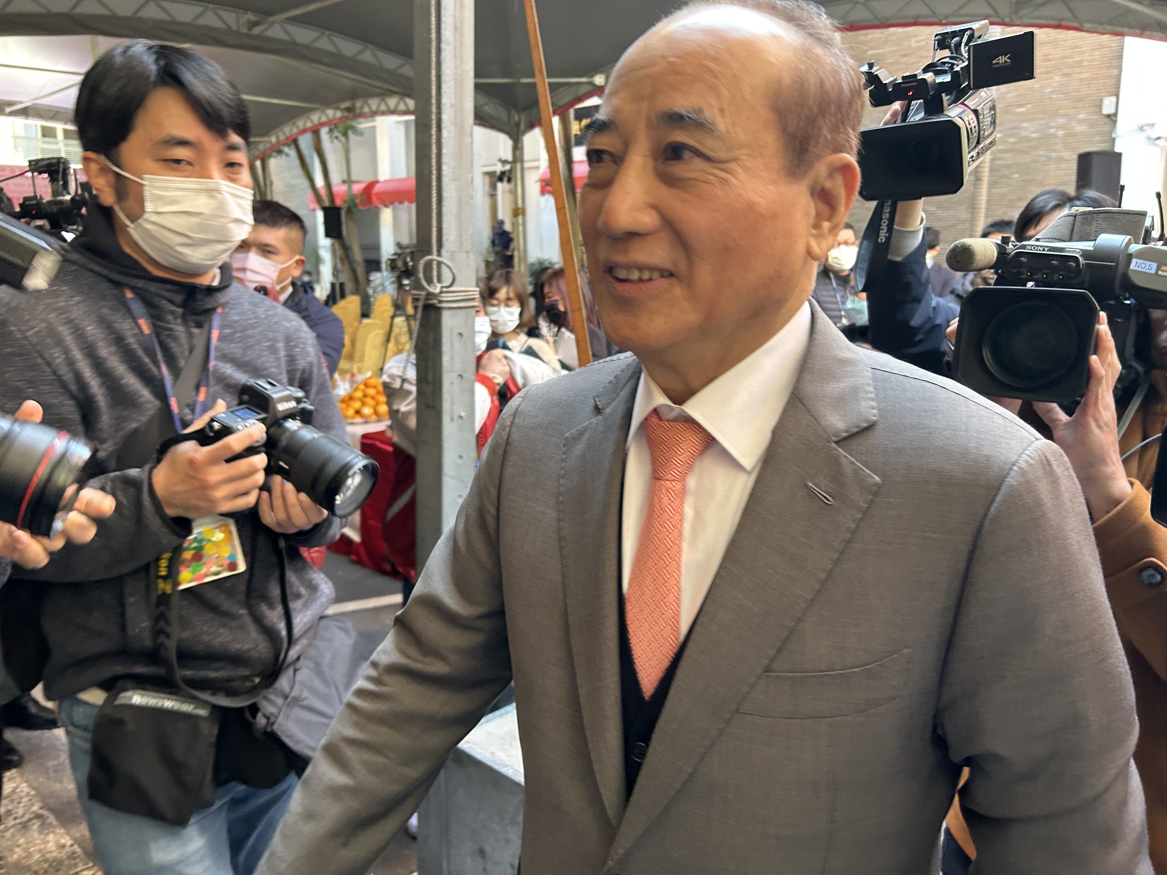 前立法院長王金平今天(31日)參加「民主國會卅年特展」開幕活動。(趙婉淳 攝)