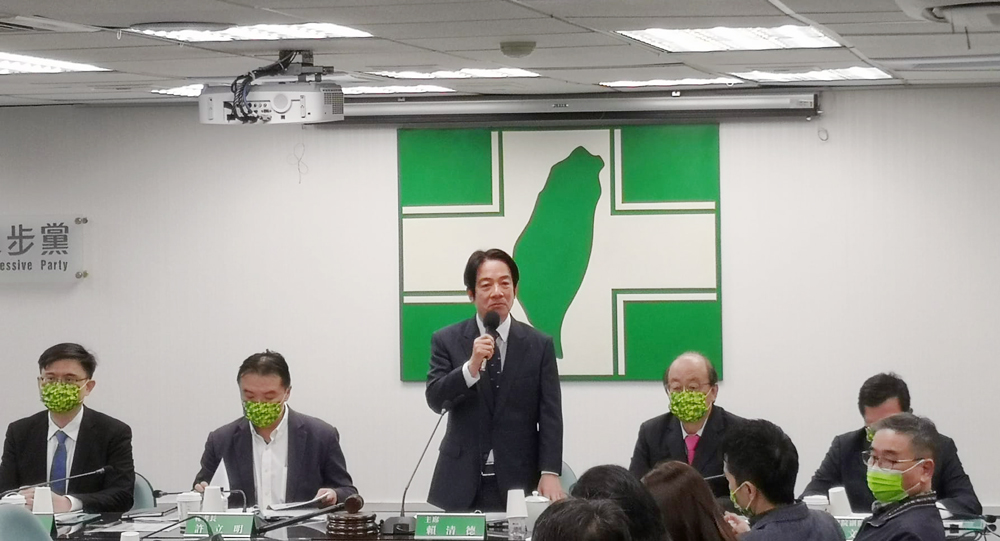 兼任民進黨主席的副總統賴清德1日召開首次中執會，並在會中下達三大任務。（劉玉秋攝）